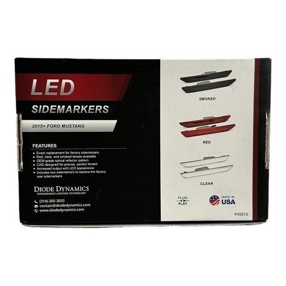 DIODE DYNAMICS Performance Lighting 2015+ FORD MUSTANG Vehicle Led SIDEMARKERS - Picture 4 of 4